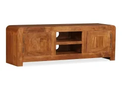 Móvel TV madeira maciça c/ acabamento a mel 120x30x40 cm PT680291^ Móvel De Tv