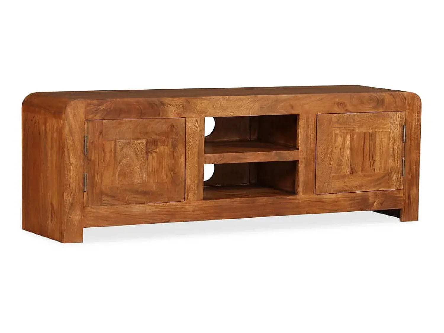 Móvel TV madeira maciça c/ acabamento a mel 120x30x40 cm PT680291^ Móvel De Tv