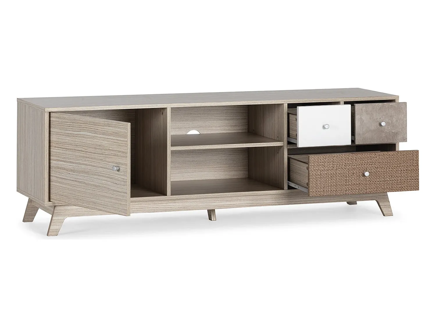 VS Venta-stock Móvel TV Maia 1 porta e 3 gavetas multicoloridas^ Móvel De Tv