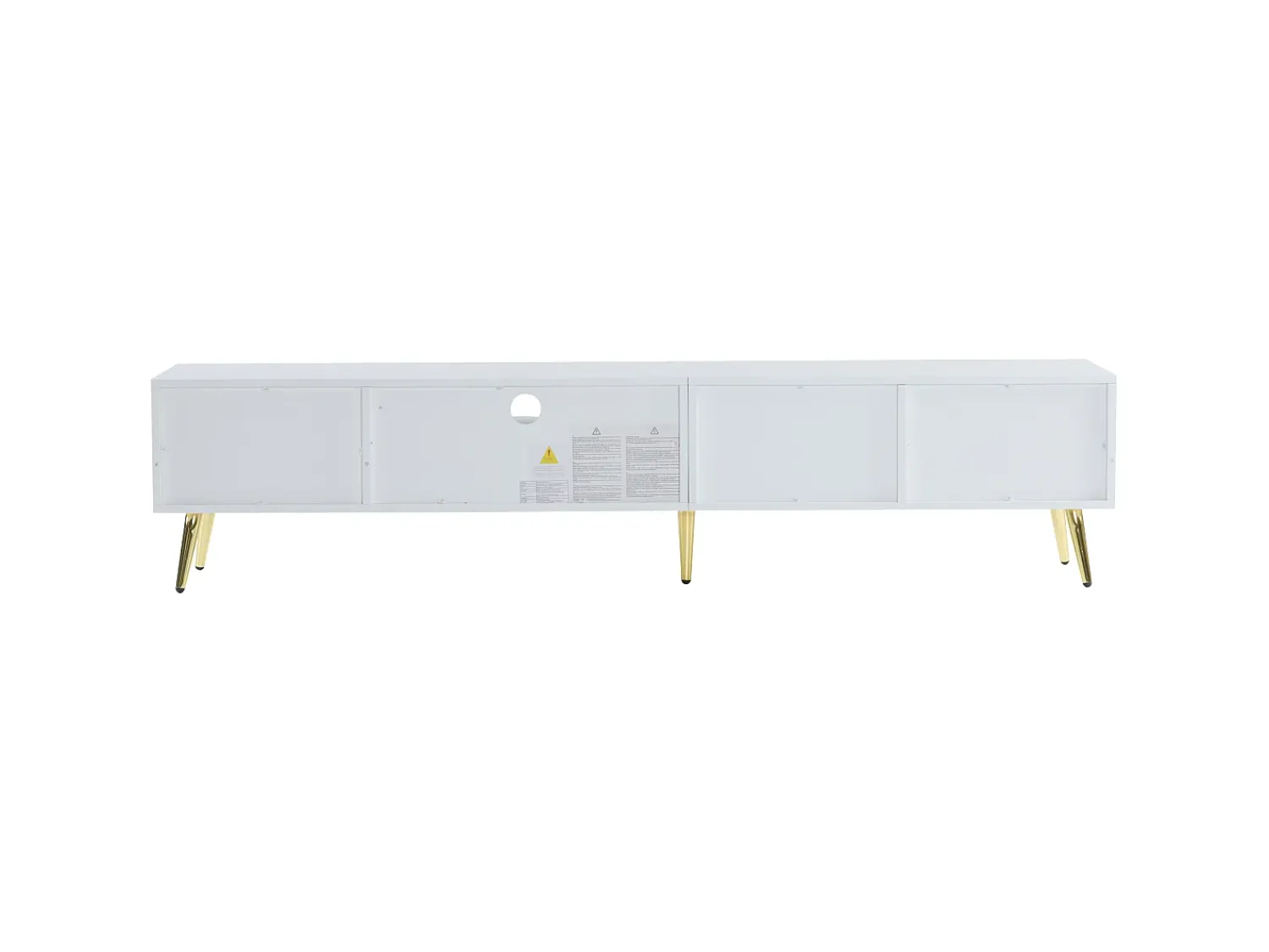 Hot ModernLuxe Móvel TV moderno 180 cm - 1 gaveta + 2 portas + 3 compartimentos - Branco