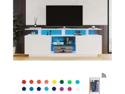 Móvel De Tv*ModernLuxe Móvel TV moderno 140cm com LED para TV de 60