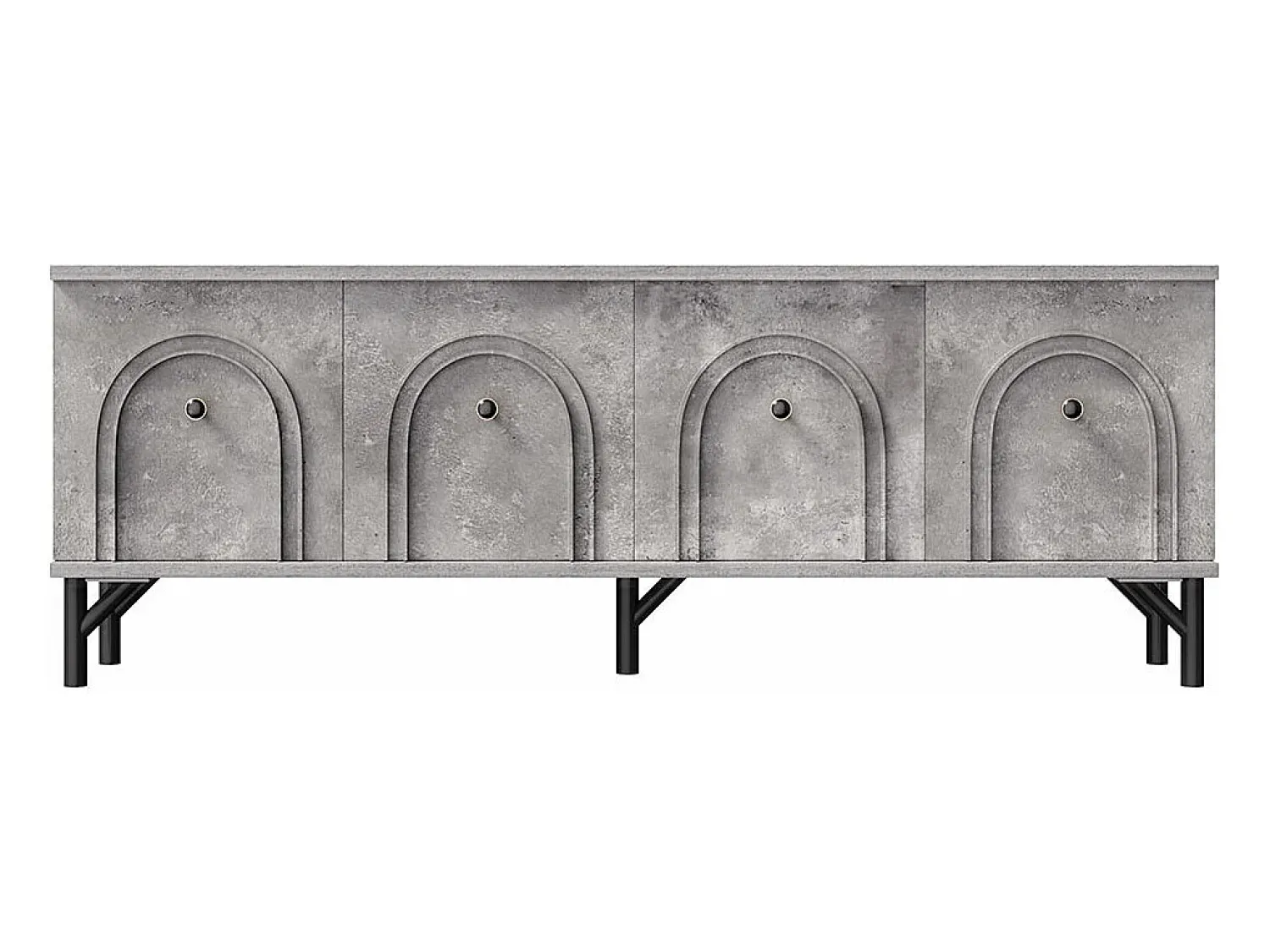 KOMHTOM Móvel TV moderno de 4 portas - , 160 cm - Design elegante, dobradiças de fecho suave^ Móvel De Tv