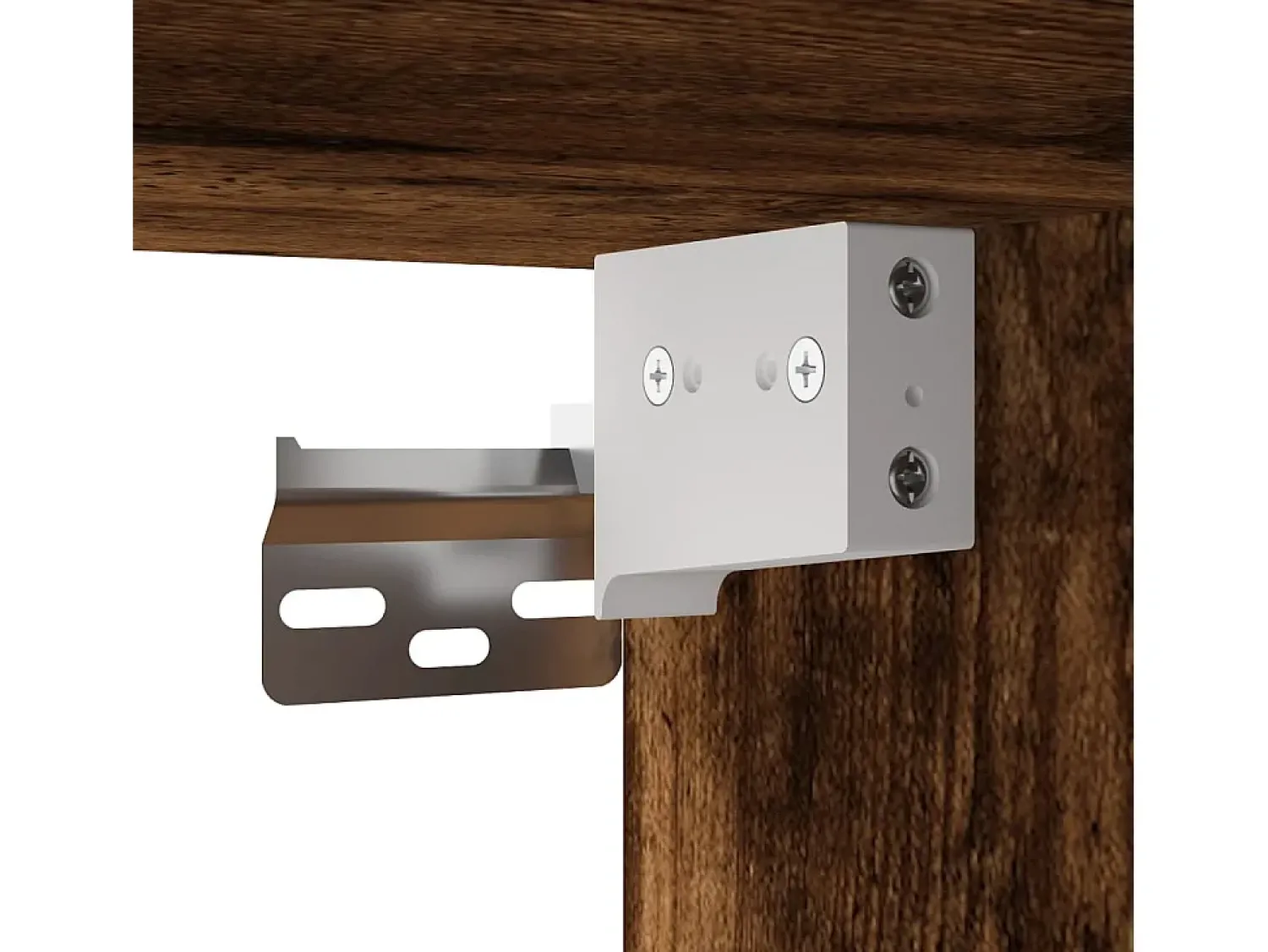 Móvel De Tv*Helloshop26 Móvel TV multimídia Estante TV aparador TV sala de jantar sala de estar quarto parede carvalho fumê 100 x 30 x 41 cm marrom 02_0028121 Castanho