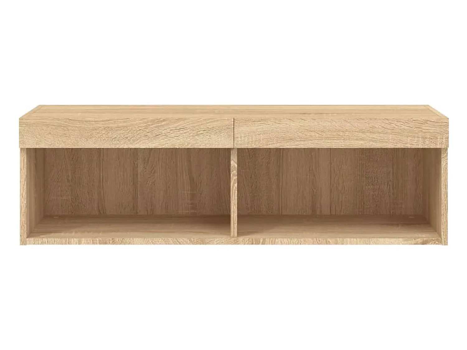 Helloshop26 Móvel TV multimídia Estante TV Aparador TV sala de jantar sala de estar quarto com luzes LED Carvalho Sonoma 100 x 30 x 30 cm marrom 02_0026752^ Móvel De Tv