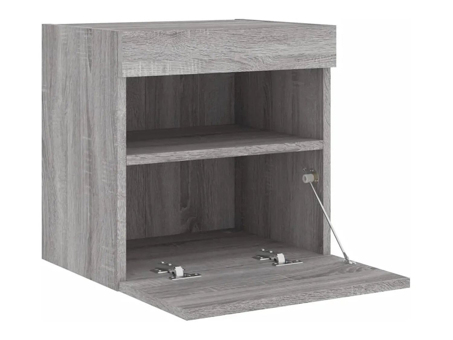 Móvel De Tv*Helloshop26 Móvel TV multimídia Estante TV aparador TV sala de jantar sala de estar quarto parede com luzes LED sonoma 40 x 30 x 40 cm cinza 02_0028046 Cinzento