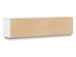 Helloshop26 Móvel TV multimídia Estante TV Aparador TV Sala de jantar Sala de estar Quarto 156 x 37 x 45 cm Madeira maciça de pinho 02_0026040^ Móvel De Tv