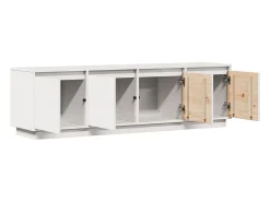 Helloshop26 Móvel TV multimídia Estante TV Aparador TV Sala de jantar Sala de estar Quarto 156 x 37 x 45 cm Madeira maciça de pinho 02_0026040^ Móvel De Tv