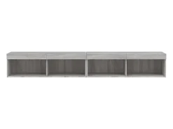 Móvel De Tv*Helloshop26 Móvel TV multimídia prateleira TV aparador sala de jantar sala de estar quarto com luzes LED 2 peças sonoma 100 x 30 x 30 cm cinza 02_0028880 Cinzento