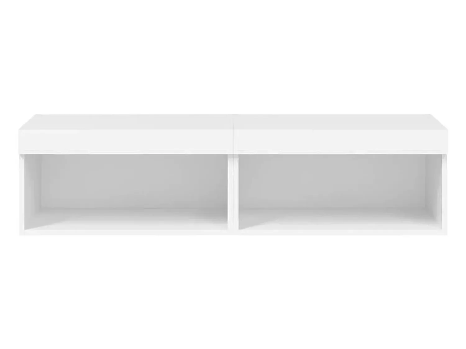 Móvel De Tv*Helloshop26 Móvel TV multimídia prateleira TV aparador sala de jantar sala de estar quarto com luzes LED 2 peças 60 x 30 x 30 cm 02_0028843 Branco