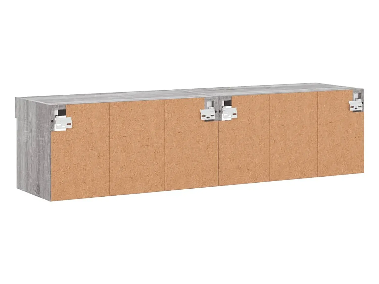Outlet Helloshop26 Móvel TV multimídia prateleira TV aparador sala de jantar sala de estar quarto com luzes LED 2 peças sonoma 60 x 30 x 30 cm cinza 02_0028884 Cinzento