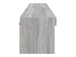 Outlet Helloshop26 Móvel TV multimídia prateleira TV aparador sala de jantar sala de estar quarto com luzes LED 2 peças sonoma 60 x 30 x 30 cm cinza 02_0028884 Cinzento