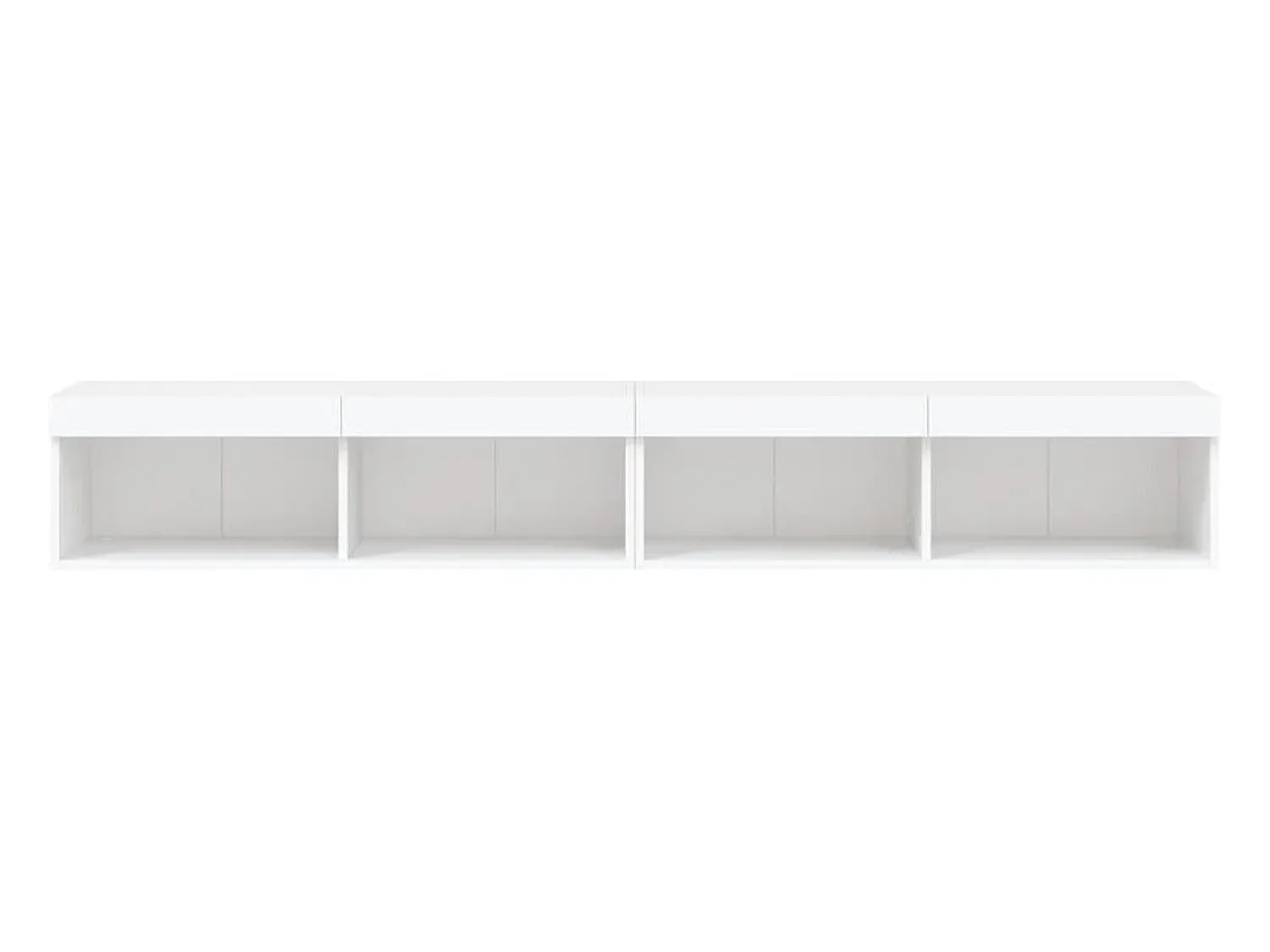 Hot Helloshop26 Móvel TV multimídia prateleira TV aparador sala de jantar sala de estar quarto com luzes LED 2 peças 100 x 30 x 30 cm 02_0028828 Branco