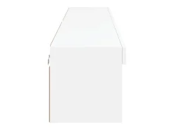 Hot Helloshop26 Móvel TV multimídia prateleira TV aparador sala de jantar sala de estar quarto com luzes LED 2 peças 100 x 30 x 30 cm 02_0028828 Branco