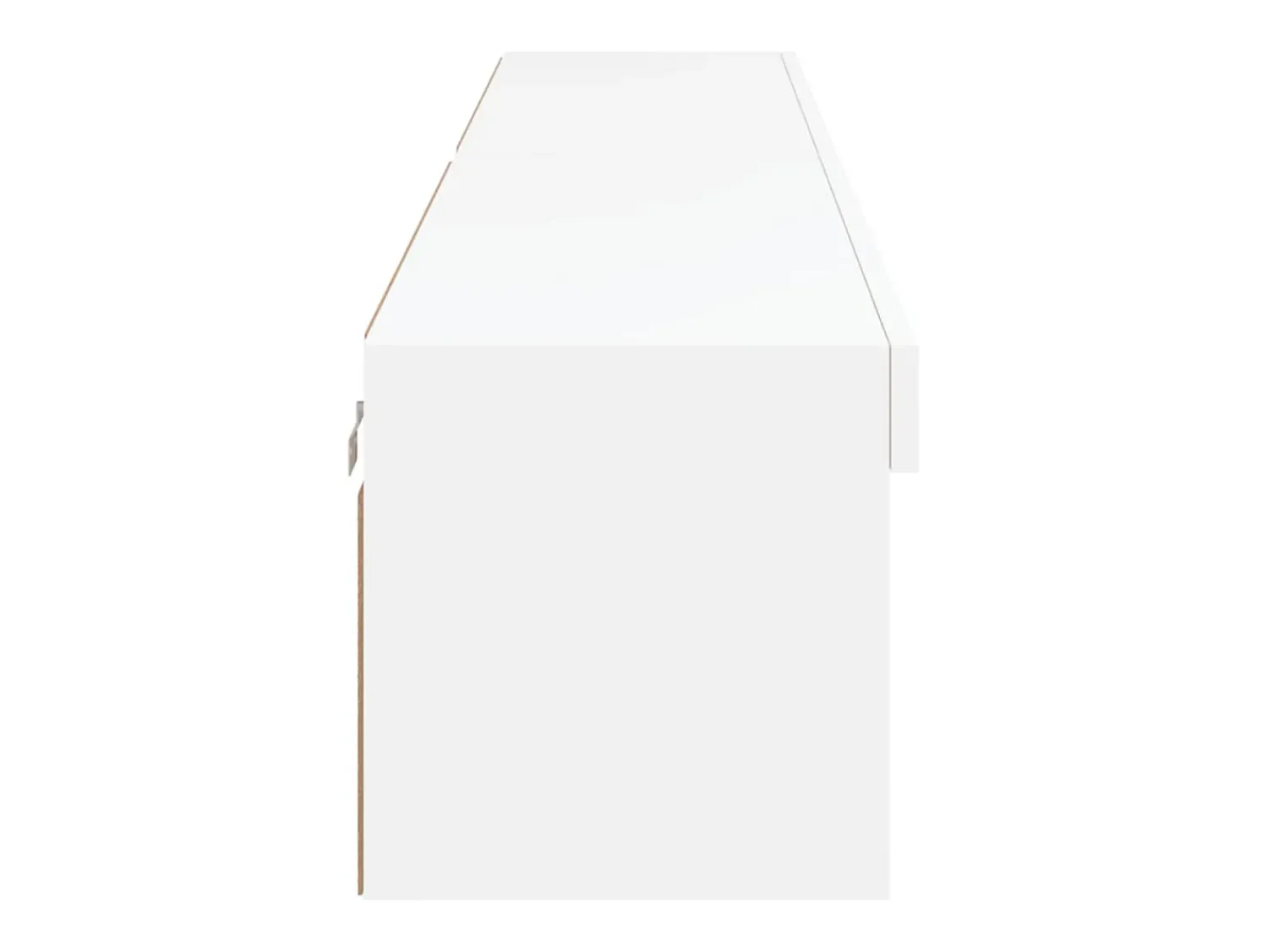 Hot Helloshop26 Móvel TV multimídia prateleira TV aparador sala de jantar sala de estar quarto com luzes LED 2 peças 100 x 30 x 30 cm 02_0028828 Branco