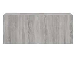Móvel De Tv|Helloshop26 Móvel TV multimídia prateleira TV aparador sala de jantar sala de estar quarto parede sonoma 100 x 30 x 41 cm cinza 02_0028173 Cinzento