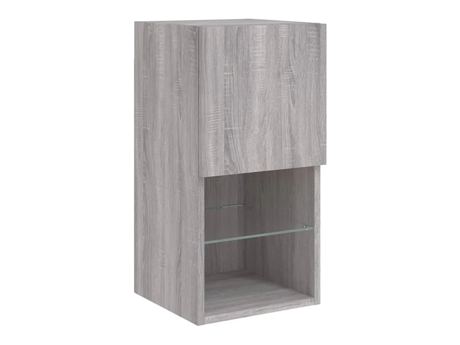Helloshop26 Móvel TV multimídia prateleira TV aparador sala de jantar sala de estar quarto com luzes LED 2 peças sonoma 305 x 30 x 60 cm cinza 02_0028882^ Móvel De Tv