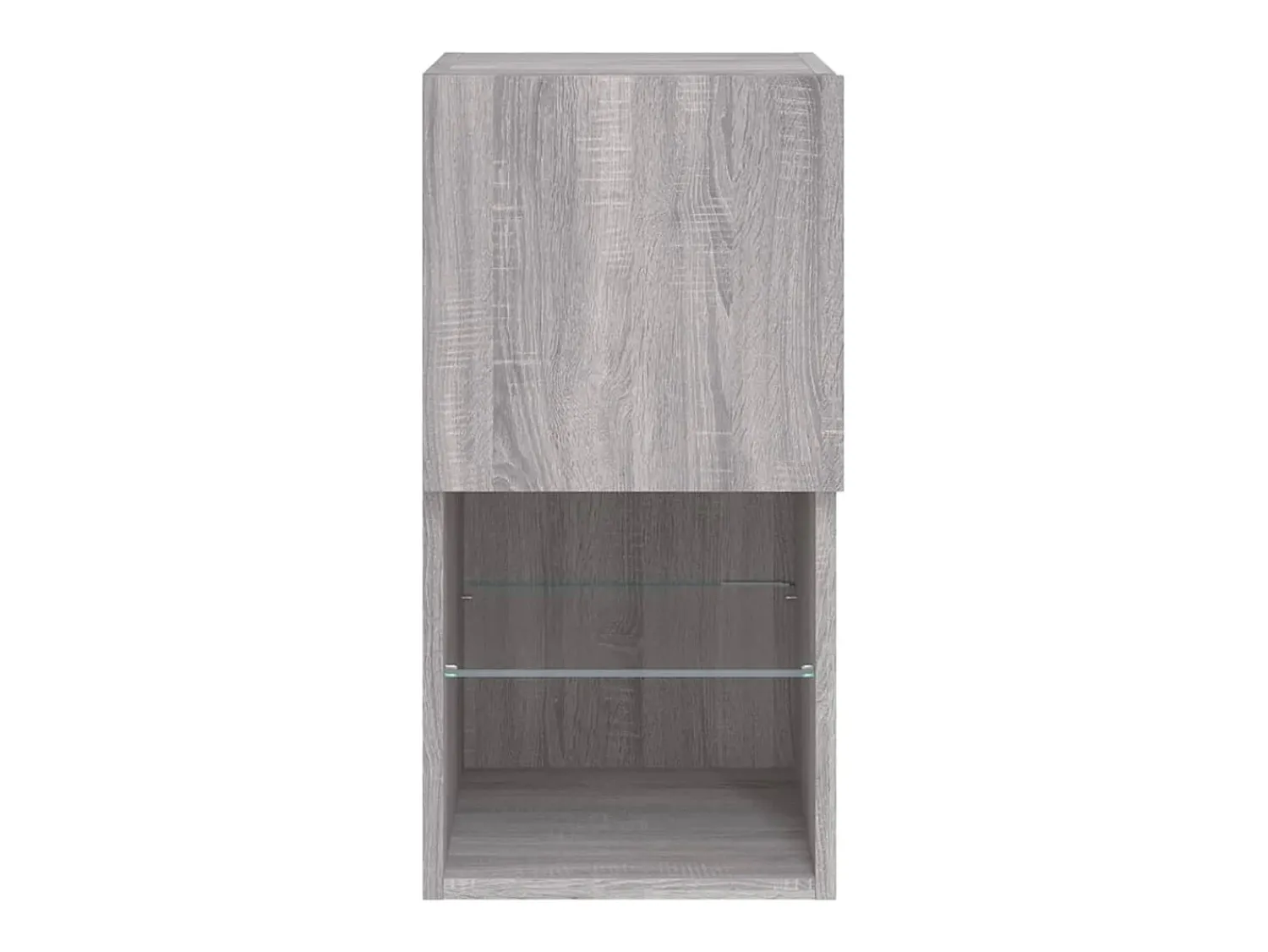 Helloshop26 Móvel TV multimídia prateleira TV aparador sala de jantar sala de estar quarto com luzes LED 2 peças sonoma 305 x 30 x 60 cm cinza 02_0028882^ Móvel De Tv