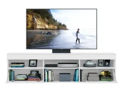 New Móvel TV Oshi Sala 2 Portas 4 Prateleiras 175x48x35 cm Branco