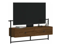 Móvel De Tv| Móvel TV parede 100,5x30x51 cm deriv. madeira carvalho PT435989 Castanho