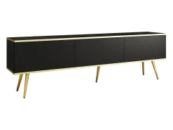New Móvel TV, , Patas Doradas, 175 x 30 x 52 cm, Push to Open Preto