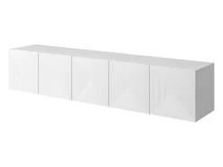 Móvel TV suspenso 5 portas em madeira laminada 200x40 cm^ Móvel De Tv