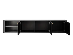 Best Móvel TV suspenso 3 portas 187x36 cm Preto