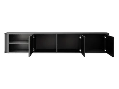 Móvel De Tv| Móvel TV suspenso 3 portas 187x36 cm Preto
