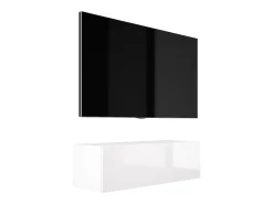 Móvel De Tv* Móvel TV suspenso, 100 x 34 x 32 cm, Fosco / Brilhante Branco