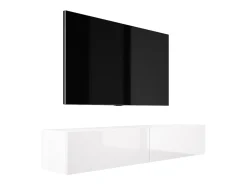 Móvel De Tv| Móvel TV suspenso, 170 x 34 x 32 cm, Fosco / Brilhante Branco