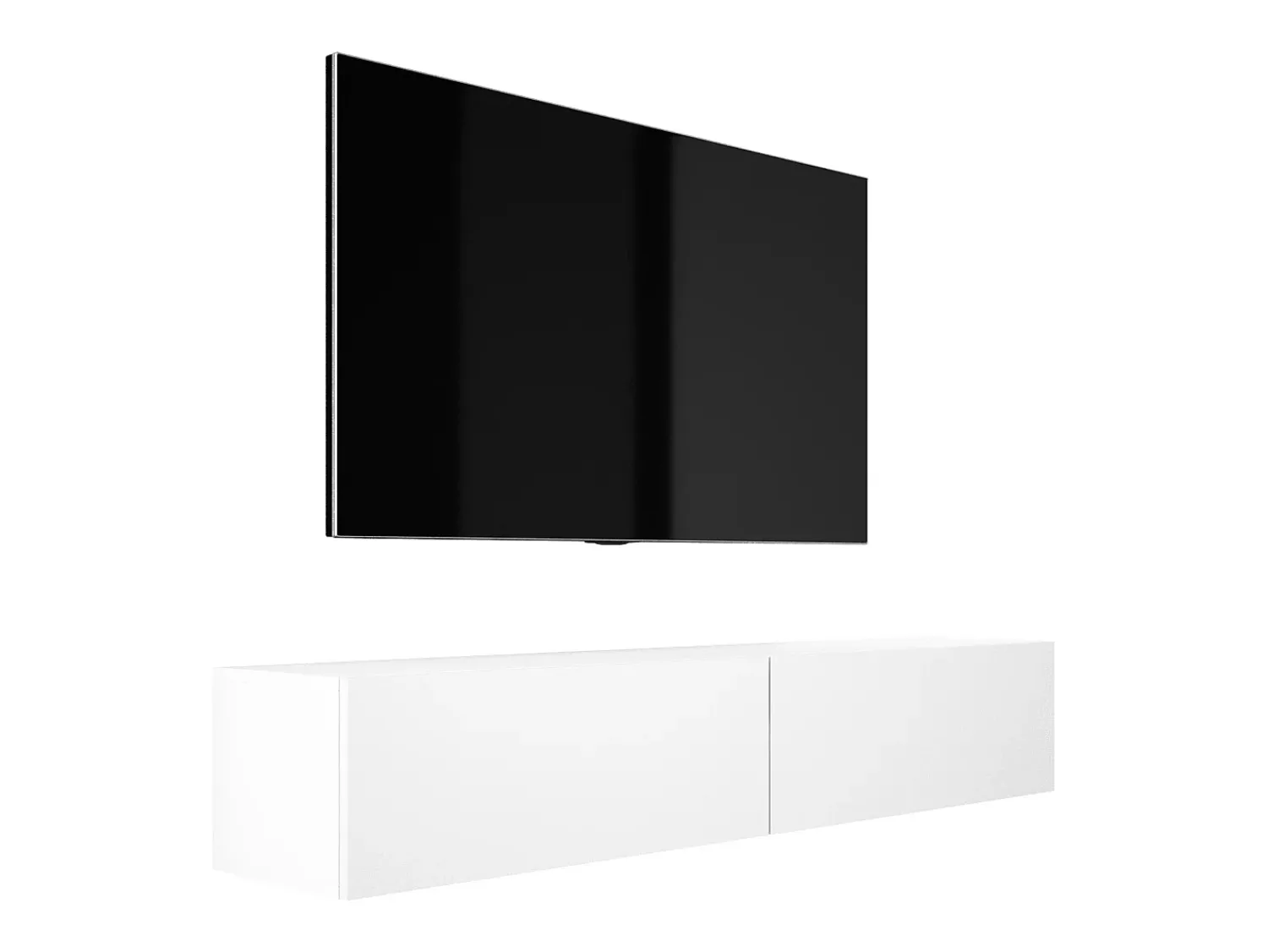 Móvel De Tv| Móvel TV suspenso, 170 x 34 x 32 cm, Fosco Branco