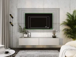 Clearance Móvel TV suspenso, 170 x 34 x 32 cm, Caxemira Bege