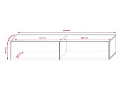 Clearance Móvel TV suspenso, 170 x 34 x 32 cm, Caxemira Bege