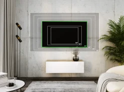 Móvel TV suspenso, 100 x 34 x 32 cm, Carvalho Wotan / Branco Brilhante^ Móvel De Tv