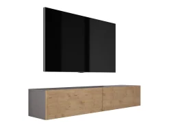 Best Móvel TV suspenso, 170 x 34 x 32 cm, Antracite / carvalho Lancelot Cinzento