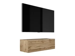 Móvel TV suspenso, 100 x 34 x 32 cm, Carvalho Wotan^ Móvel De Tv