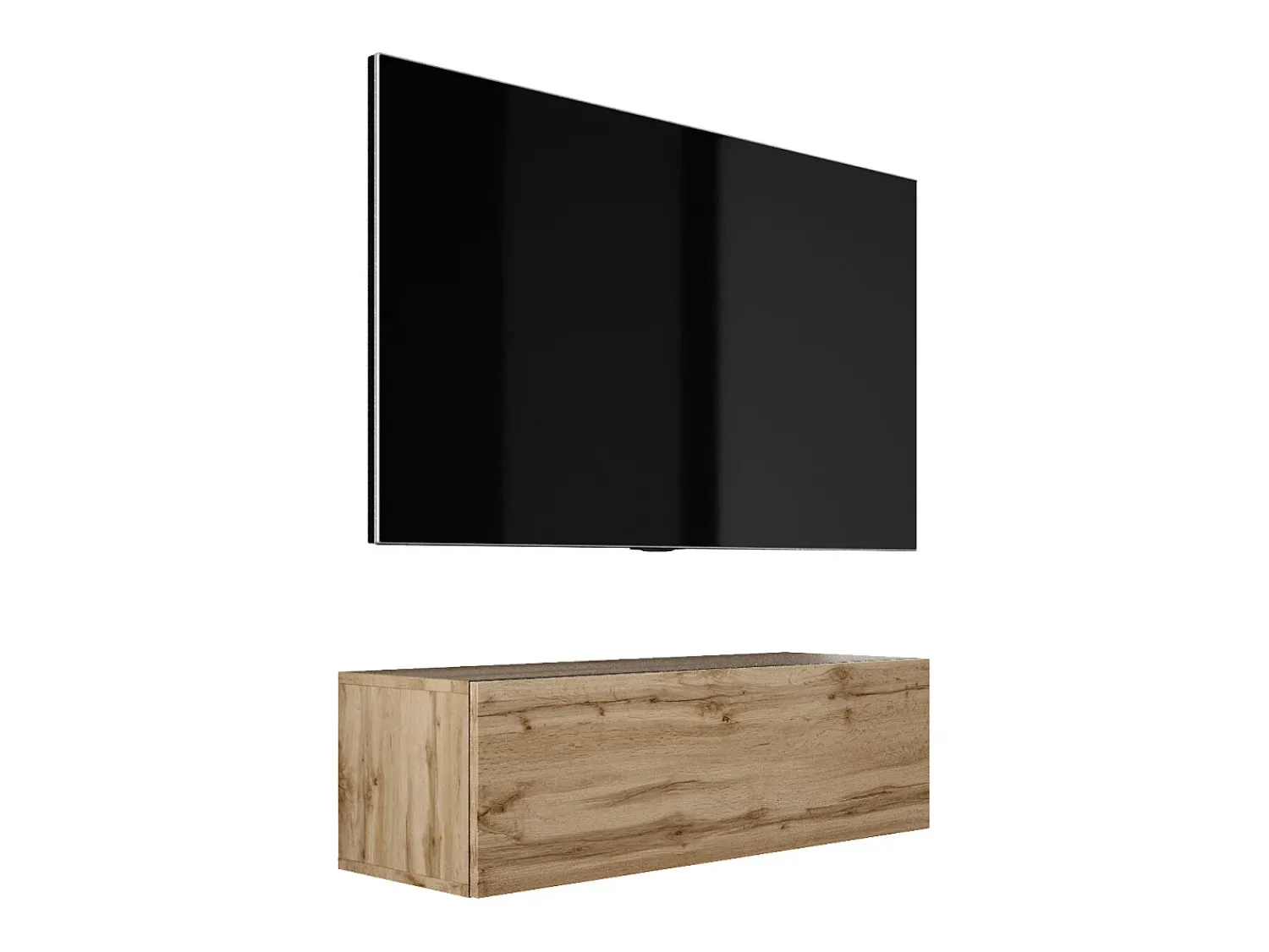 Móvel TV suspenso, 100 x 34 x 32 cm, Carvalho Wotan^ Móvel De Tv