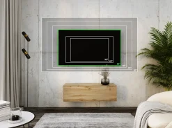 Móvel TV suspenso, 100 x 34 x 32 cm, Carvalho Wotan^ Móvel De Tv