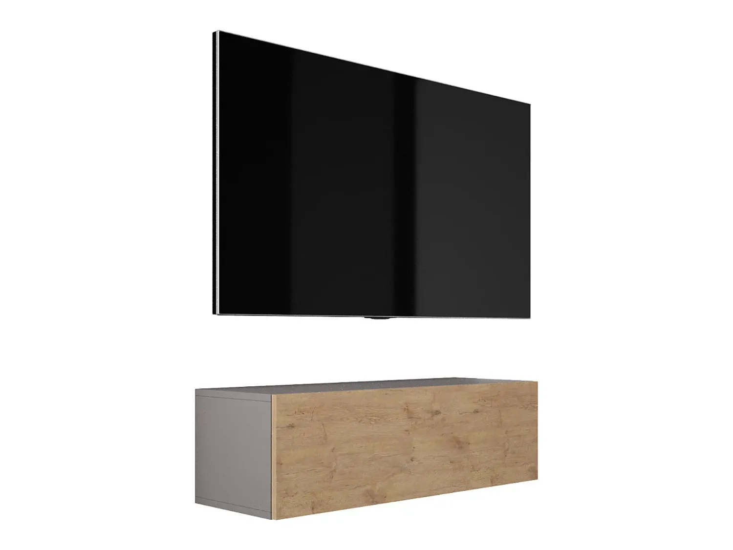 Móvel De Tv| Móvel TV suspenso, 100 x 34 x 32 cm, Antracite / Carvalho Lancelot Cinzento