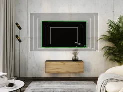 Best Móvel TV suspenso, 100 x 34 x 32 cm, Fosco / Carvalho Wotan Preto