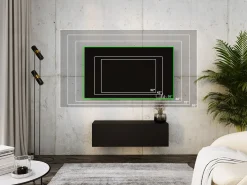 Móvel TV suspenso, 100 x 34 x 32 cm, Fosco^ Móvel De Tv