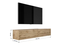 Móvel De Tv* Móvel TV suspenso, 170 x 34 x 32 cm, Carvalho Wotan Castanho
