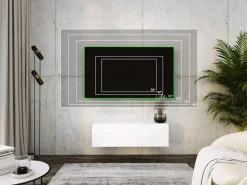 Móvel De Tv* Móvel TV suspenso, 100 x 34 x 32 cm, Fosco Branco
