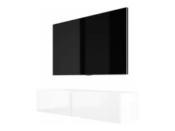 Móvel De Tv| Móvel TV suspenso, 140 x 34 x 32 cm, Fosco / Brilhante Branco