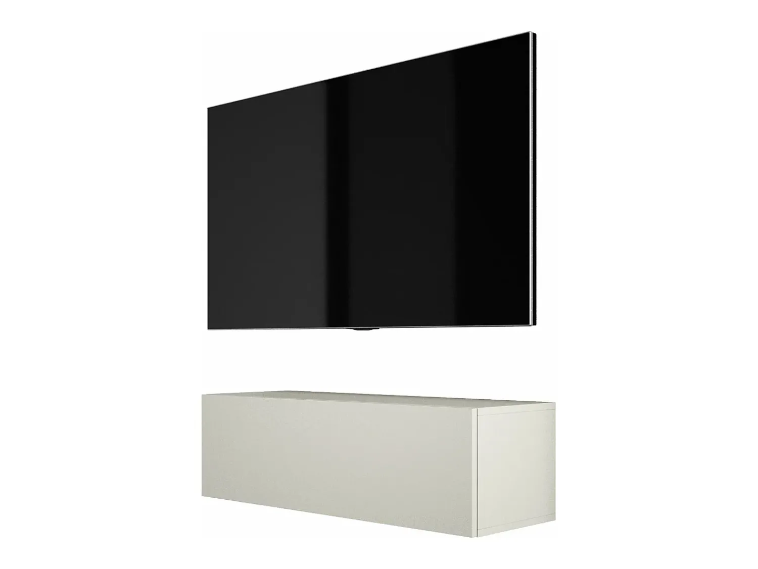 Best Móvel TV suspenso, 100 x 34 x 32 cm, Caxemira Bege