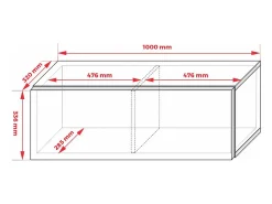 Best Móvel TV suspenso, 100 x 34 x 32 cm, Caxemira Bege