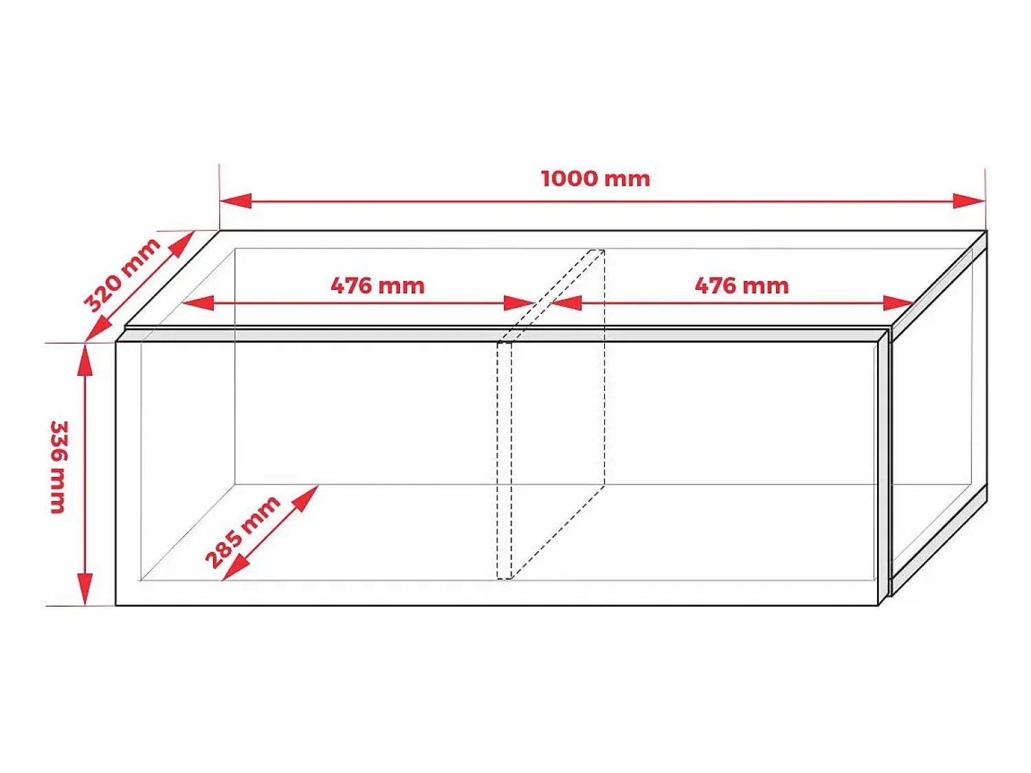 Best Móvel TV suspenso, 100 x 34 x 32 cm, Caxemira Bege