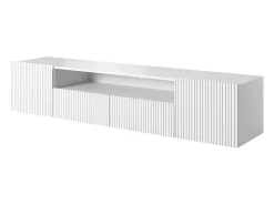Hot Móvel TV suspenso com 2 portas e 2 gavetas 200x45 cm Branco