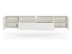 Hot Móvel TV suspenso com 2 portas e 2 gavetas 200x45 cm Branco