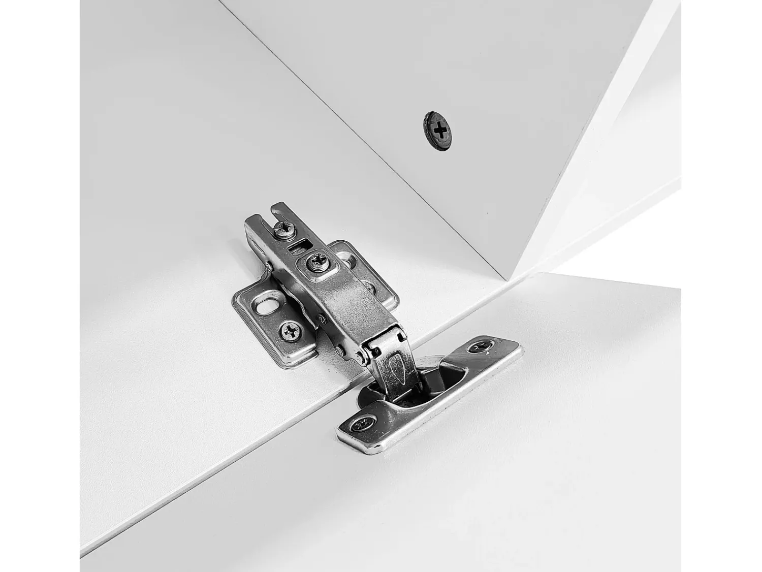 ModernLuxe Móvel TV suspenso 160cm - 1 compartimento aberto e 2 portas articuladas - aspecto brilhante -^ Móvel De Tv