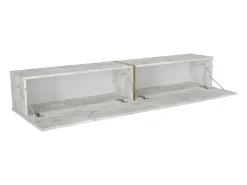 Vente-unique Móvel TV suspenso com 2 portas - Efeito mármore - DINOMA^ Móvel De Tv